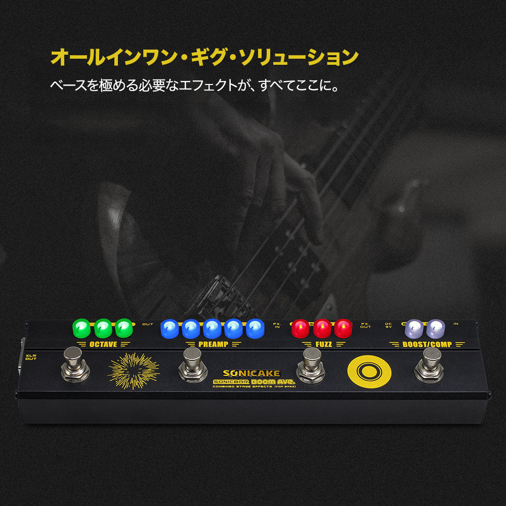 Sonicake BOOM Ave. ゲイン／コンプレッサー／ファズ／プリアンプ