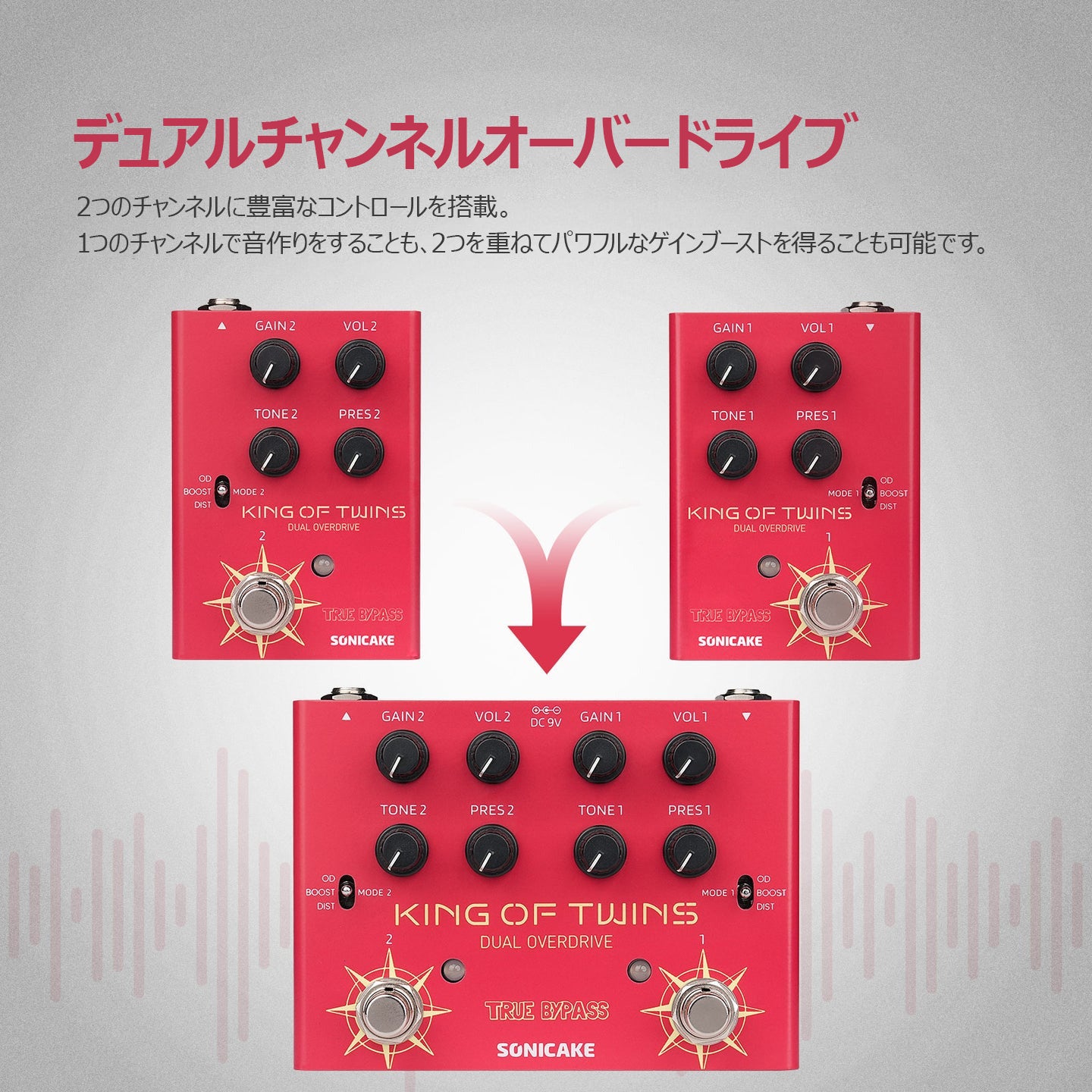 Sonicake King of Twins オーバードライブペダル